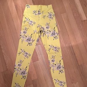 Spiritual Gangster yellow floral leggings